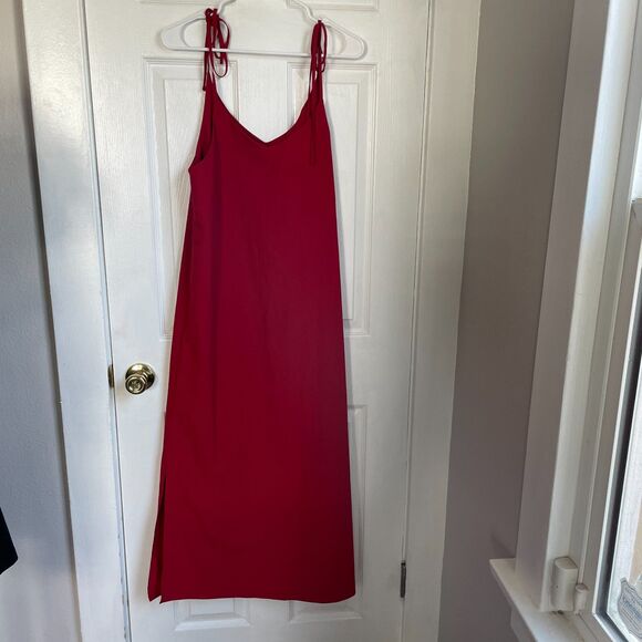 Hidden Forest Market Red Tie Slip Maxi Dress Korean/Seoul Fashion size M - Picture 6 of 8